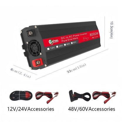 Gurxun 8000W อินเวอร์เตอร์ไซน์เวฟรถยนต์ในครัวเรือนพลังงานสูง, 8000W 12V To 220V, 8000W 24V To 220V, 8000W 48V To 220V, 8000W 60V To 220V