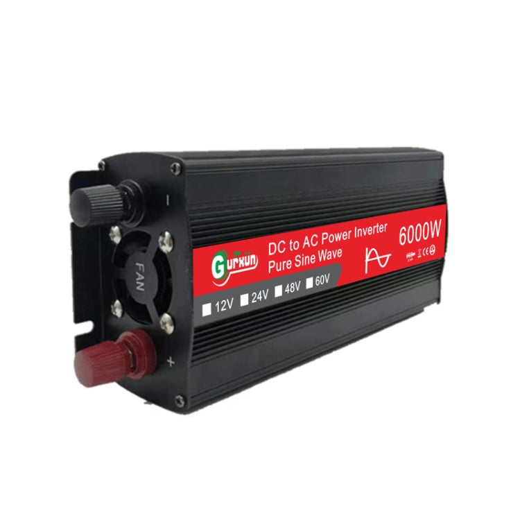 Gurxun 6000W อินเวอร์เตอร์ไซน์เวฟพลังงานสูงพร้อมจอแสดงผลดิจิตอลเดี่ยว, 6000W 12V-220V, 6000W 24V-220V, 6000W 48V-220V, 6000W 60V-220V