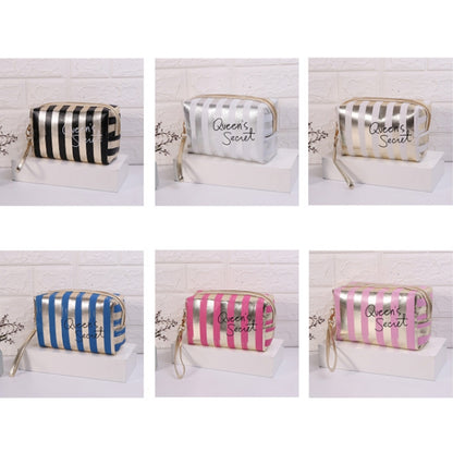 กระเป๋าเครื่องสำอางกันน้ำ PU ลายมัลติฟังก์ชั่น, สีน้ำเงิน, สีดำ, สีชมพู, สีแดงกุหลาบ, สีทอง, สีเงิน