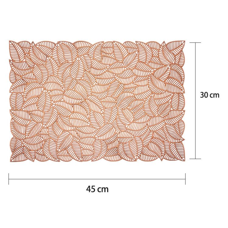 6 PCS Hollow PVC Table Top Placemat หุ้มฉนวนทนทาน, สีทอง, สีเงิน, Copper