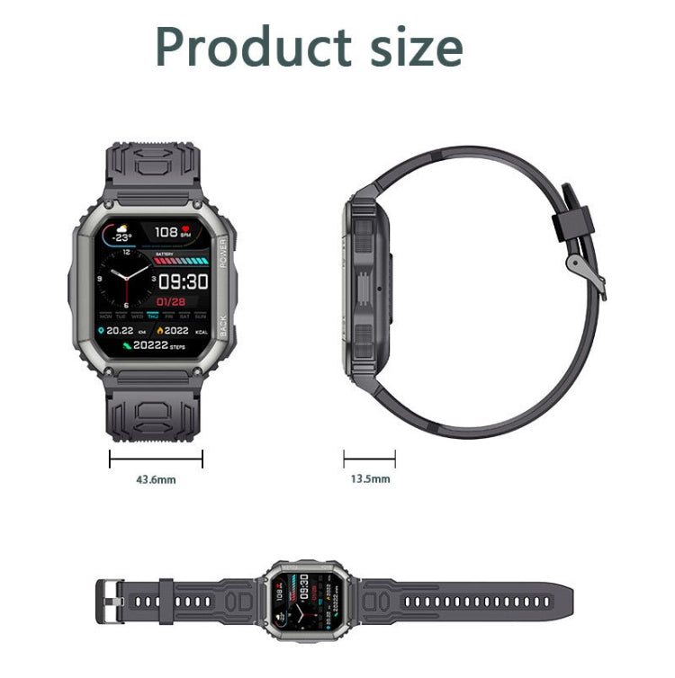 KR06 1.8 นิ้ว Heart Rate เครื่องวัดความดันโลหิต Smart Calling Watch, สีดำ, สีเขียว