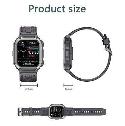 KR06 1.8 นิ้ว Heart Rate เครื่องวัดความดันโลหิต Smart Calling Watch, สีดำ, สีเขียว