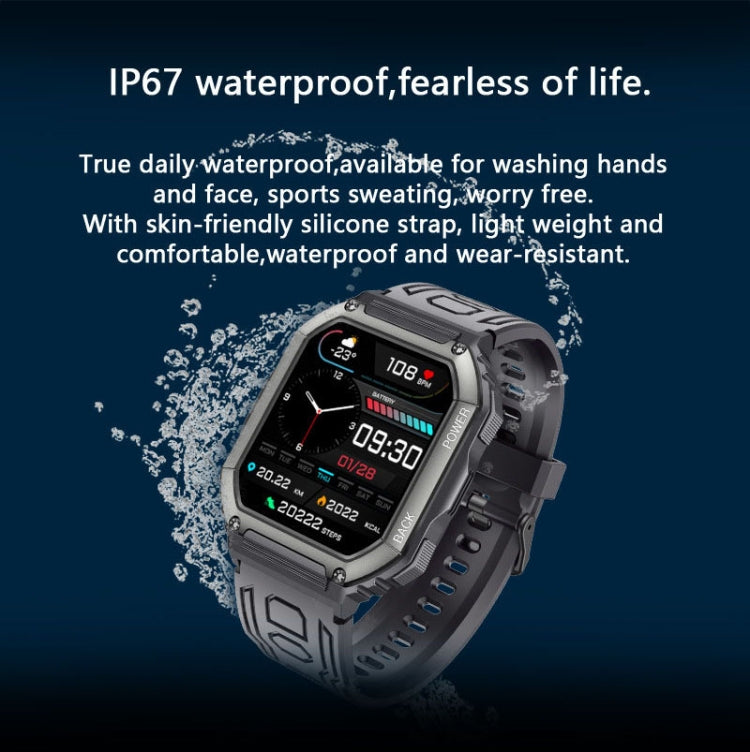 KR06 1.8 นิ้ว Heart Rate เครื่องวัดความดันโลหิต Smart Calling Watch, สีดำ, สีเขียว