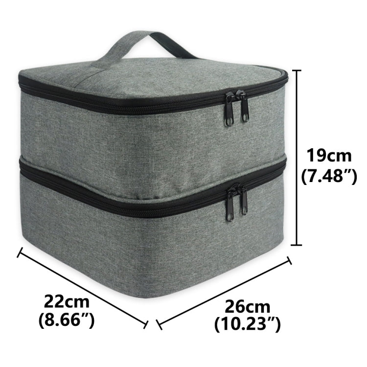กระเป๋าใส่ยาทาเล็บแบบพกพาลิปสติกออแกไนเซอร์น้ำมันหอมระเหย, Grey