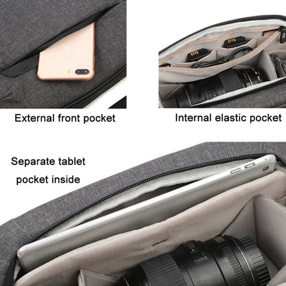 กระเป๋าใส่กล้อง SLR สำหรับถ่ายภาพกันน้ำแบบพกพา, 3L Light Gray