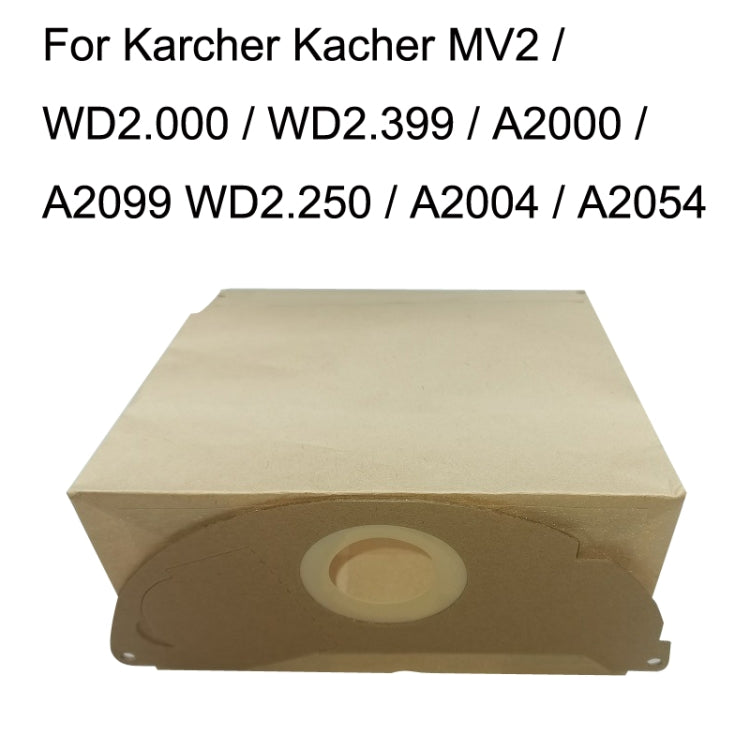 ถุงกระดาษ 5 ชิ้นสำหรับ Karcher WD2250 / A2004 / A2054 / MV2 อุปกรณ์เสริมเครื่องดูดฝุ่น, For Karcher WD2250 / A2004 / A2054 / MV2
