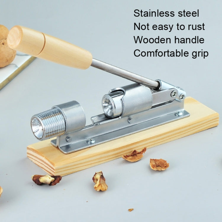 Walnut Clip Home เครื่องมือปอกเปลือกวอลนัท Nut Shell Cracking Plier, Wooden