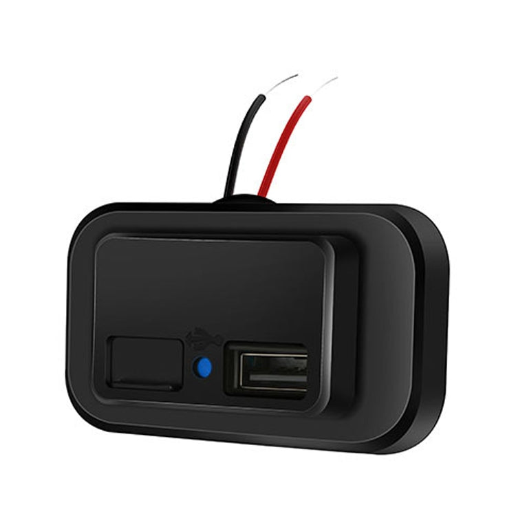 4.8A Automatic Spring Cover RV Bus Modified Dual USB Car Charger 4.8A, 4.8A