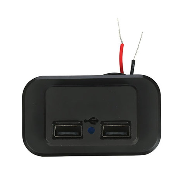 4.8A Automatic Spring Cover RV Bus Modified Dual USB Car Charger 4.8A, 4.8A
