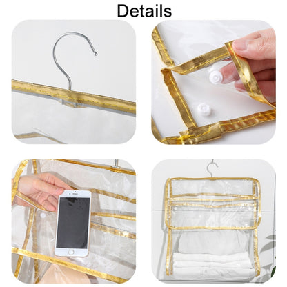 หน้าหลัก กระเป๋าเก็บชุดชั้นในแบบใสติดผนัง, Golden Edge (Small), Golden Edge (Large), Silver Edge (Small)