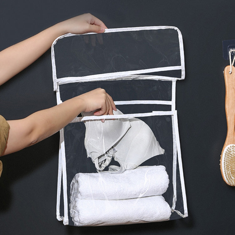 หน้าหลัก กระเป๋าเก็บชุดชั้นในแบบใสติดผนัง, Golden Edge (Small), Golden Edge (Large), Silver Edge (Small)