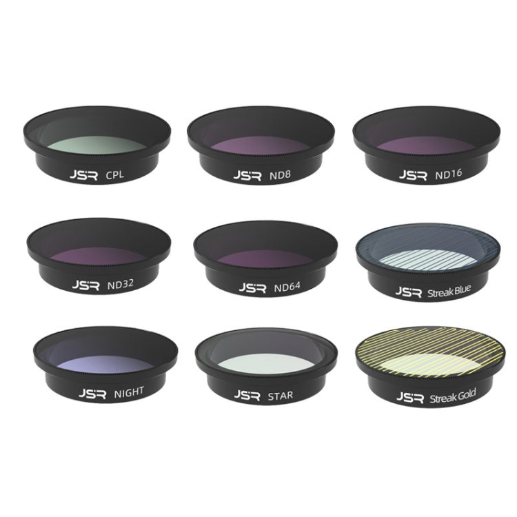 ตัวกรองเลนส์ JSR Drone สำหรับ DJI Avata สไตล์:, MCUV, CPL, ND8, ND16, ND32, ND64, ND8-PL, ND16PL, ND32PL, ND64PL, Anti-light Harm, Star, Brushed Gold, Brushed Blue, CPL+ND8+ND16, 4-in-1 (ND), 4-in-1 (NDPL), 6 In 1, 9 In 1
