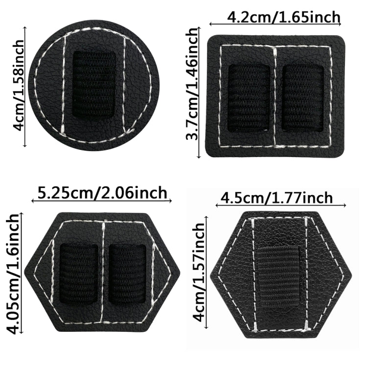 5 PCS Capacitive Pen Bag Self Adhesive Pen Holder PU Pen Clip, สไตล์:, Hexagonal Black, Hexagonal Blue, Hexagonal Orange, Hexagonal Red, Hexagonal Brown, Hexagon Double Black, Rectangular Double Black, Round