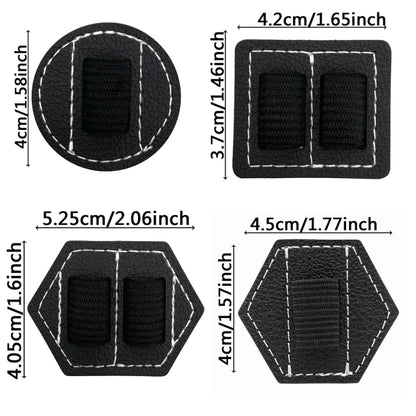 5 PCS Capacitive Pen Bag Self Adhesive Pen Holder PU Pen Clip, สไตล์:, Hexagonal Black, Hexagonal Blue, Hexagonal Orange, Hexagonal Red, Hexagonal Brown, Hexagon Double Black, Rectangular Double Black, Round