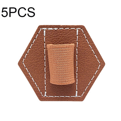 5 PCS Capacitive Pen Bag Self Adhesive Pen Holder PU Pen Clip, สไตล์:, Hexagonal Black, Hexagonal Blue, Hexagonal Orange, Hexagonal Red, Hexagonal Brown, Hexagon Double Black, Rectangular Double Black, Round