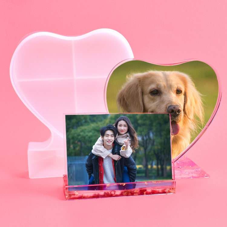 กรอบรูปสี่เหลี่ยมรูปหัวใจแสดงแม่พิมพ์ซิลิโคน DIY, Spec:, S (Rectangle), S (Heart-shaped), L (Heart-shaped), L (Square), Vertical Rectangle