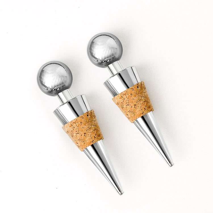 จุกโลหะ 2 ชิ้นจุกไวน์แดงจุกไวน์ไม้สังเคราะห์, Metal Cork Wine Corks