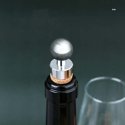 จุกโลหะ 2 ชิ้นจุกไวน์แดงจุกไวน์ไม้สังเคราะห์, Metal Cork Wine Corks