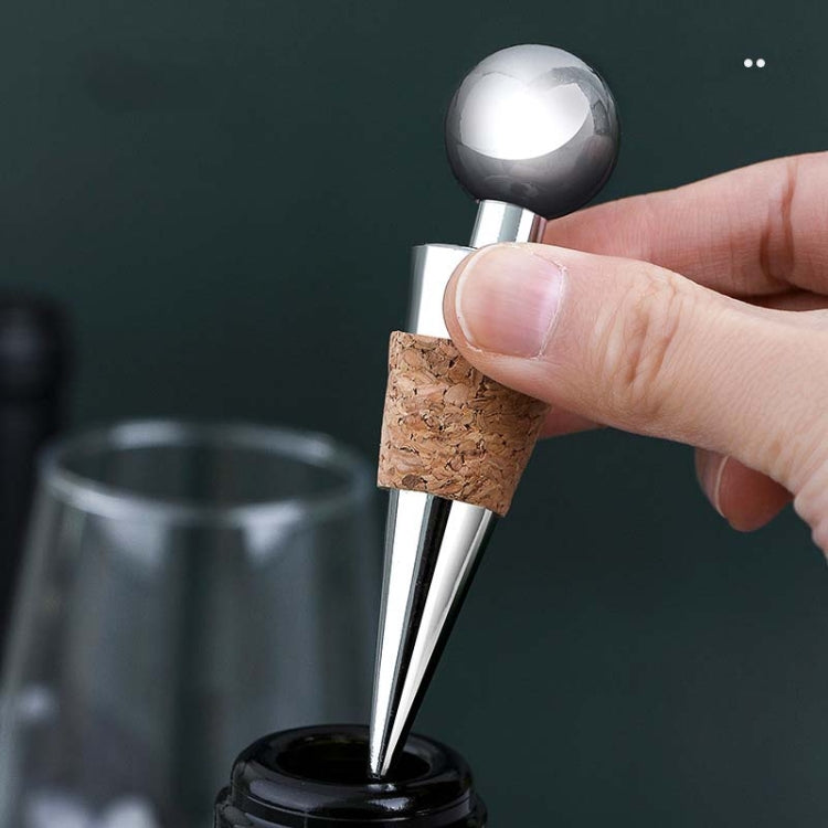 จุกโลหะ 2 ชิ้นจุกไวน์แดงจุกไวน์ไม้สังเคราะห์, Metal Cork Wine Corks