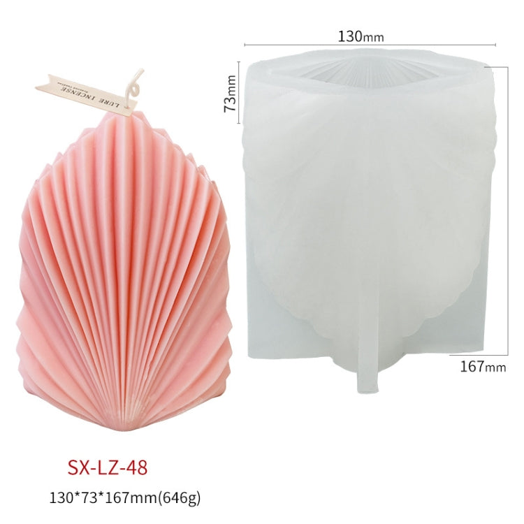 Scallop DIY แม่พิมพ์ซิลิโคนทำเทียนหอม, LZ-48, LZ-66, LZ-197, LZ-217, LZ-216, SX-LZ-305, SX-LZ-306, SX-LZ-307