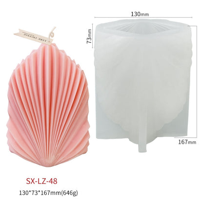 Scallop DIY แม่พิมพ์ซิลิโคนทำเทียนหอม, LZ-48, LZ-66, LZ-197, LZ-217, LZ-216, SX-LZ-305, SX-LZ-306, SX-LZ-307