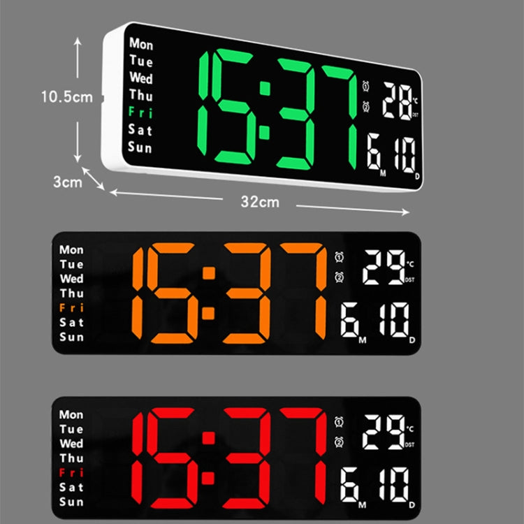 6629 13 นิ้วมัลติฟังก์ชั่นห้องนั่งเล่น LED นาฬิกาแขวนหน้าจอขนาดใหญ่, 13 Inch Black Shell Orange Light, 13 Inch Black Shell Green Light, 13 Inch Black Shell Red Light, 13 Inch White Shell Orange Light, 13 Inch White Shell Green Light                    ...