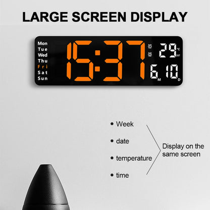 6629 13 นิ้วมัลติฟังก์ชั่นห้องนั่งเล่น LED นาฬิกาแขวนหน้าจอขนาดใหญ่, 13 Inch Black Shell Orange Light, 13 Inch Black Shell Green Light, 13 Inch Black Shell Red Light, 13 Inch White Shell Orange Light, 13 Inch White Shell Green Light                    ...