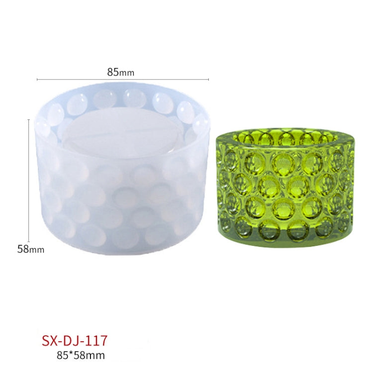 DIY Polka Dot Storage Box แม่พิมพ์ซิลิโคนที่เขี่ยบุหรี่คริสตัล, DJ-117