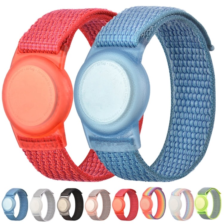 เด็กผู้ใหญ่สายรัดสายรัดข้อมือไนลอน เคส สำหรับ AirTag Tracker, 220mm, 170mm