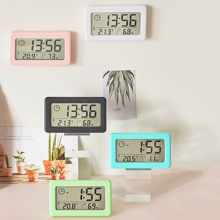 YD005 Mini Light และ Thin LCD หน้าจอ เครื่องวัดอุณหภูมิ/ความชื้น นาฬิกาอิเล็กทรอนิกส์, สีขาว, สีแดง, สีเขียว, สีน้ำเงิน, สีดำ