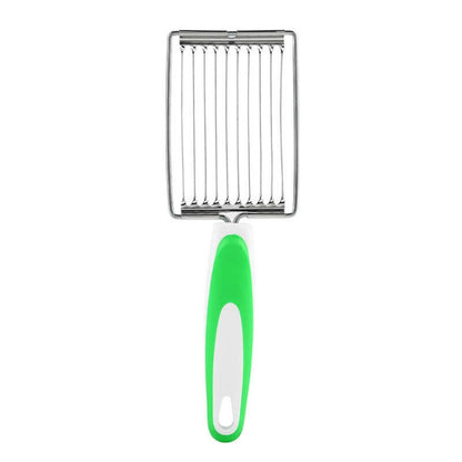 Tomato Luncheon Meat Slicer เครื่องตัดผลไม้สแตนเลสกันลื่น, Fruit Cutter(Orange), Fruit Cutter(Purple), Fruit Cutter(Blue), Fruit Cutter(Green)