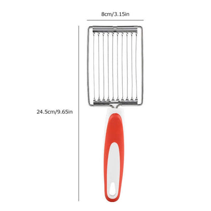Tomato Luncheon Meat Slicer เครื่องตัดผลไม้สแตนเลสกันลื่น, Fruit Cutter(Orange), Fruit Cutter(Purple), Fruit Cutter(Blue), Fruit Cutter(Green)