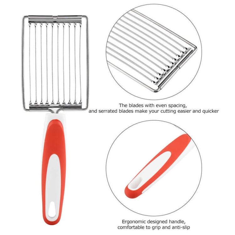 Tomato Luncheon Meat Slicer เครื่องตัดผลไม้สแตนเลสกันลื่น, Fruit Cutter(Orange), Fruit Cutter(Purple), Fruit Cutter(Blue), Fruit Cutter(Green)