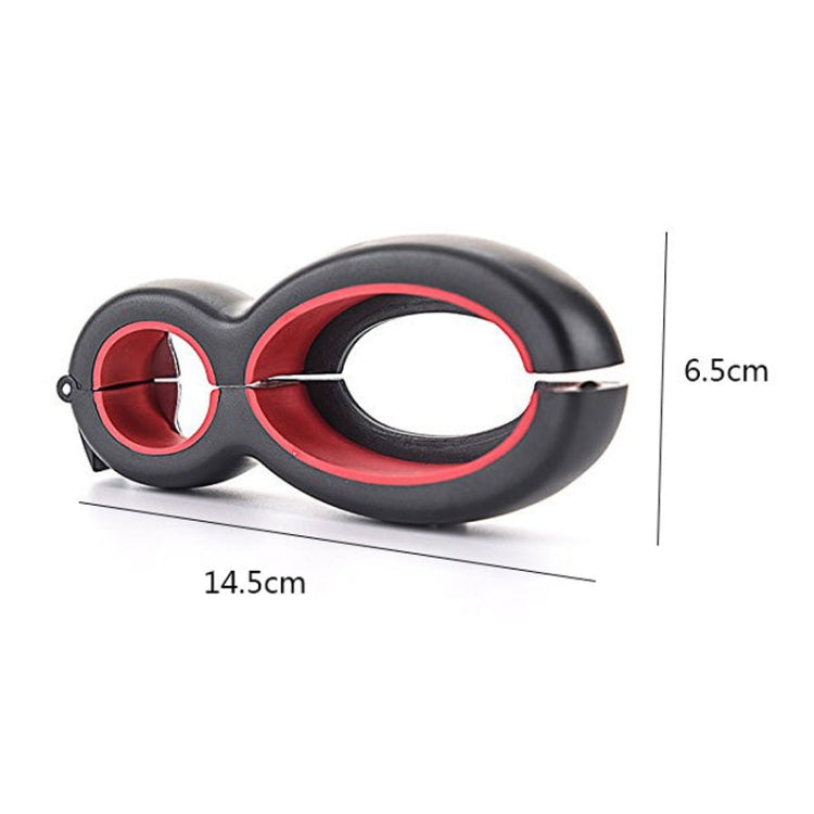6 In 1 Simple Can Opener ที่เปิดขวดพลาสติกอเนกประสงค์, 6 In 1 Black Red