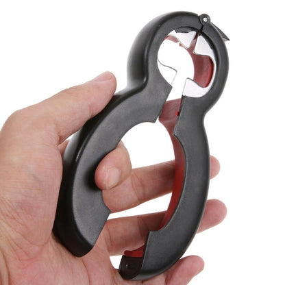 6 In 1 Simple Can Opener ที่เปิดขวดพลาสติกอเนกประสงค์, 6 In 1 Black Red