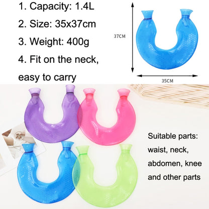ถุงน้ำร้อนประคบไหล่และคอ PVC รูปตัวยูป้องกันการระเบิด, Blue + Gray Crystal, Blue + Navy Crystal, Blue + Green Snowflake Knitted, Blue + Gray Knitted, Blue + Cyan Knitted, Blue Light Cyan Knitted, Blue + Lake Blue Crystal, Blue + Coffee Crystal         ...