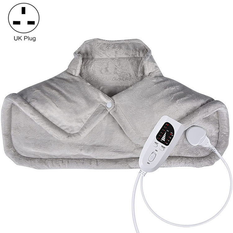 ผ้าคลุมไหล่อุ่นไฟฟ้าที่หลังและคอ, UK Plug (Creamy-white), EU Plug (Creamy-white), US Plug (Creamy-white), AU Plug (Creamy-white), UK Plug (Dark Gray), EU Plug (Dark Gray), AU Plug (Dark Gray)