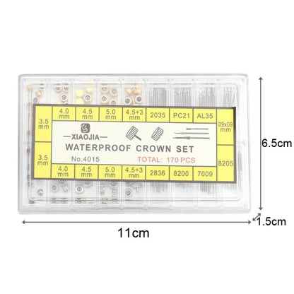 170 ชิ้น / กล่อง C012 Watch Accessories Epoxy Watch Crown and Stem Repair Parts, 170 PCS / Box C012
