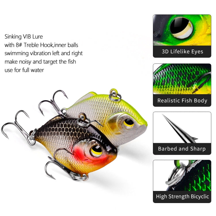 3 PCS PROBEROS DW1044 4.5cm/8.5g เหยื่อปลอม Iconic Plastic VIB Hard Bait, DW1044 A, DW1044 B, DW1044 C, DW1044 D, DW1044 E, DW1044 F, DW1044 G, DW1044 H