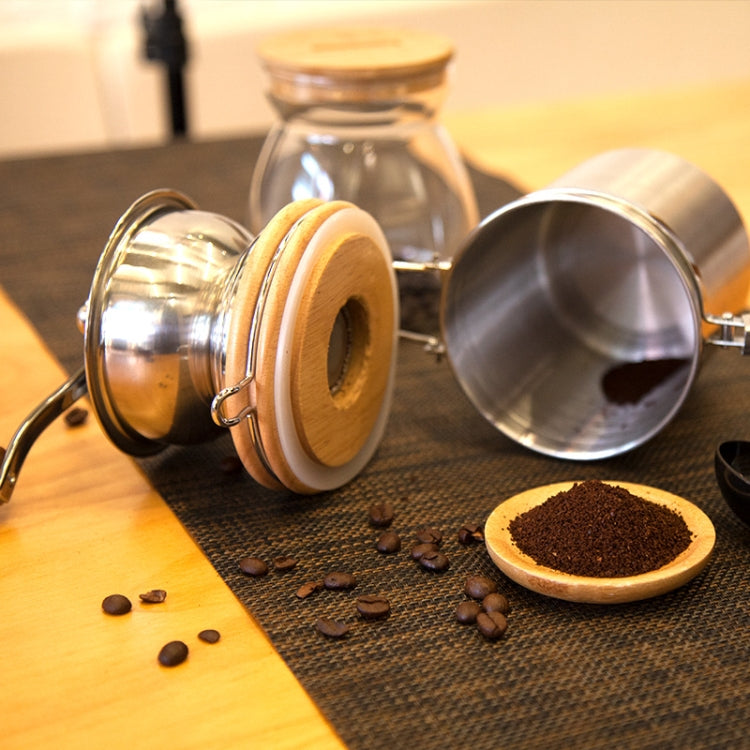 เครื่องบดเมล็ดกาแฟมือหมุนสแตนเลสในครัวเรือน, Hand Crank