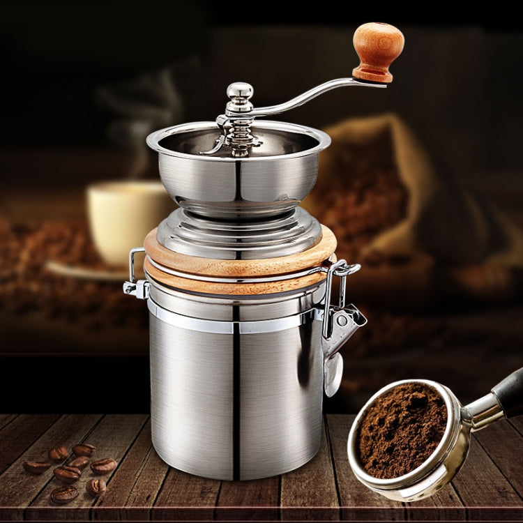 เครื่องบดเมล็ดกาแฟมือหมุนสแตนเลสในครัวเรือน, Hand Crank