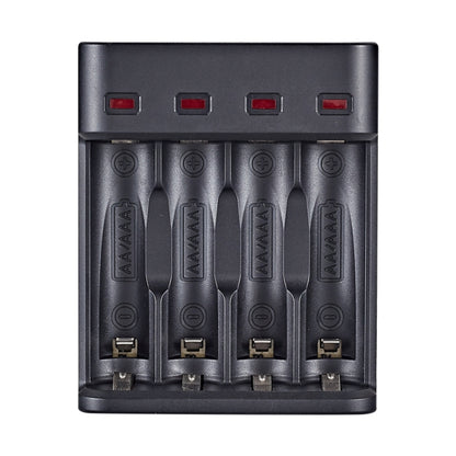 BMAX BH-804U 1.2V AA/AAA แบตเตอรี่ชาร์จแยกอิสระ 4 สล็อต USB Charger, 4 Slot Micro USB(Black)
