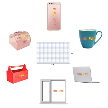 ฟิล์มถ่ายโอนตำแหน่ง PVC ไวนิลแบบติดด้วยตนเองที่ชัดเจน Lattice, 2 PCS 30cm x 100cm, 30cm x 500cm
