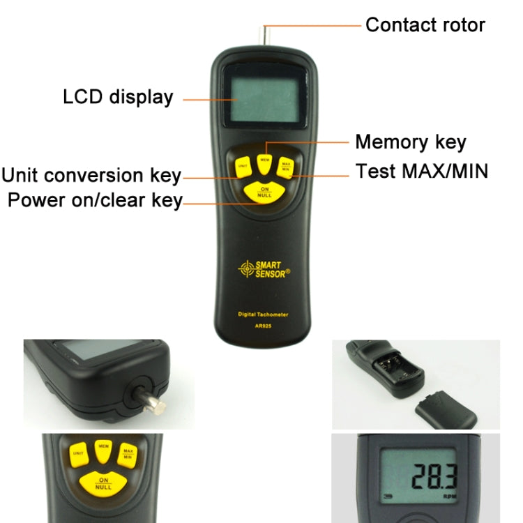 สมาร์ทเซนเซอร์ AR925 หน้าจอแสดงผล LCD มาตรวัดรอบแบบสัมผัส