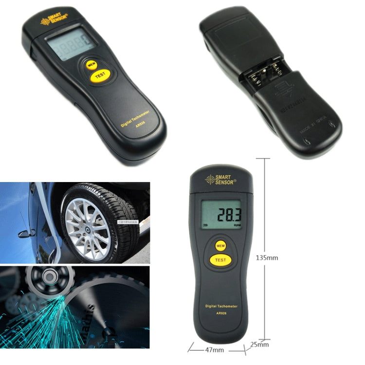 Smart Sensor AR926 LED Display มาตรวัดตรวจจับความเร็วโฟโตอิเล็กทริก