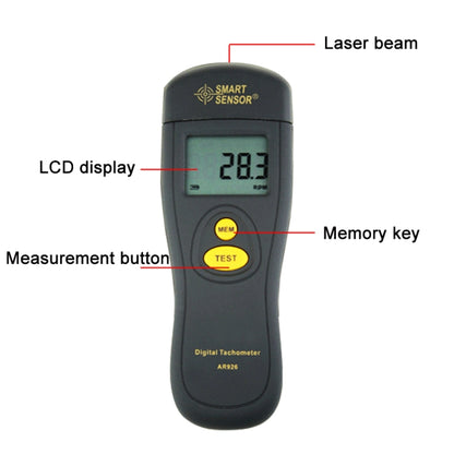 Smart Sensor AR926 LED Display มาตรวัดตรวจจับความเร็วโฟโตอิเล็กทริก