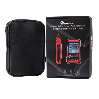 เครื่องทดสอบสายเคเบิลเครือข่ายแบบชาร์จไฟได้ Wire Tracker เครื่องทดสอบสายเคเบิล POE, ET616 (Red), ET618 (Red)