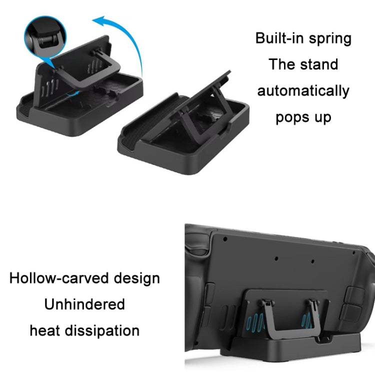 PGTECH สำหรับ Steam Deck ขาตั้งคอนโซลแบบพับได้ + ชุดสติ๊กเกอร์ Trackpad, PGTECH Console Stand + Trackpad Sticker