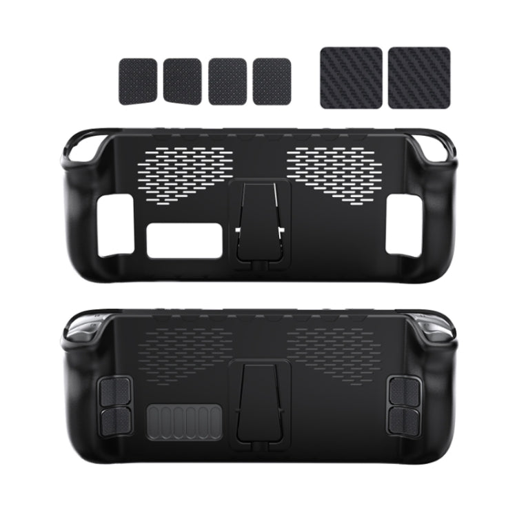 JYS สำหรับ Steam Deck Handheld เคส TPU + สติกเกอร์ปุ่มทัชแพด, TPU Case + Touchpad Button Sticker