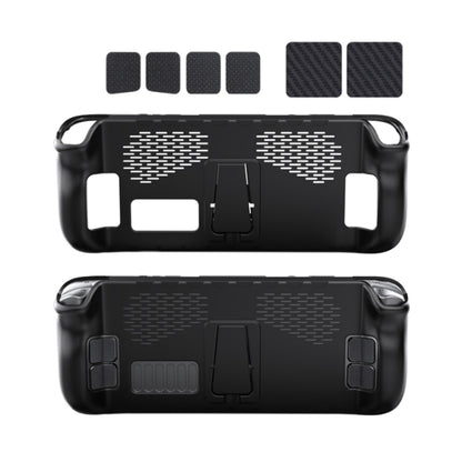 JYS สำหรับ Steam Deck Handheld เคส TPU + สติกเกอร์ปุ่มทัชแพด, TPU Case + Touchpad Button Sticker